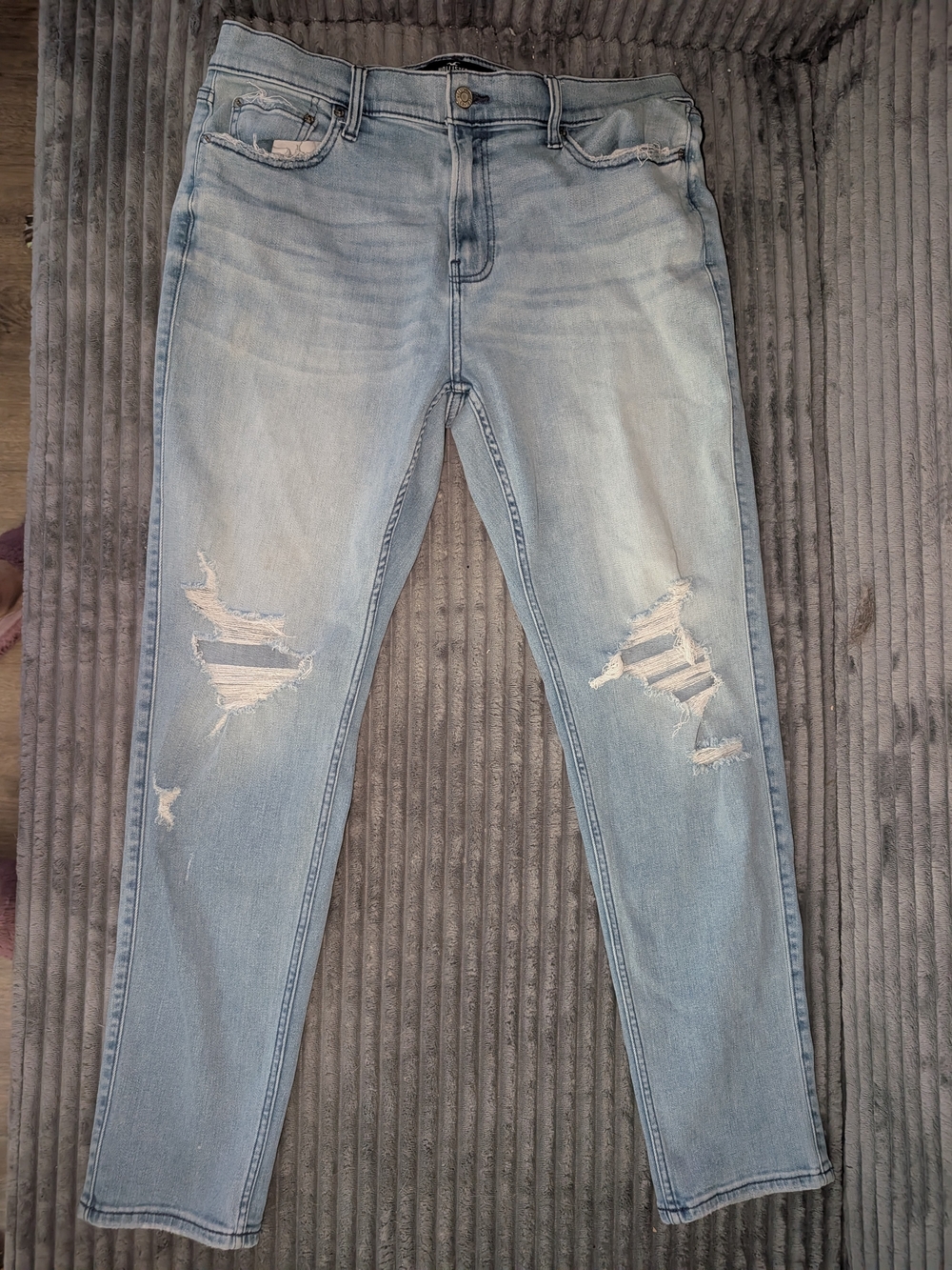 Hollister Light Blue Skinny Distressed Jeans